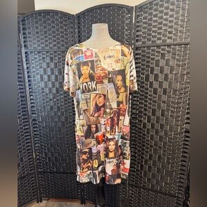 Blush Multicolor Graphic tee Dress. Sz XL